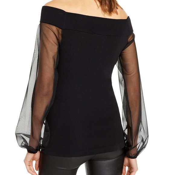 INC international concepts off-the-shoulder sheer-sleeve-sweater XXL - Picture 2 of 3